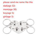 Personalized Heart Puzzle Key Chain