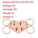 Personalized Heart Puzzle Key Chain