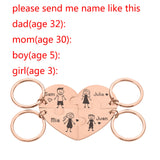 Personalized Heart Puzzle Key Chain