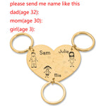 Personalized Heart Puzzle Key Chain