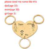 Personalized Heart Puzzle Key Chain