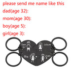 Personalized Heart Puzzle Key Chain