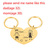 Personalized Heart Puzzle Key Chain