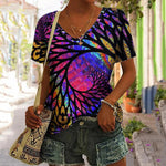 Flower Print Blouse  2XL - 5XL