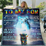To My Daughter From Mom Letter Printed Quilts Fleece Blankets Birthday Gifts Valentine&#39;s Day Holiday Throw Blankets