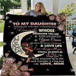 To My Daughter From Mom Letter Printed Quilts Fleece Blankets Birthday Gifts Valentine&#39;s Day Holiday Throw Blankets