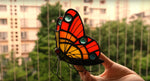 Tiffany Butterfly Stained Glass Candle Holder