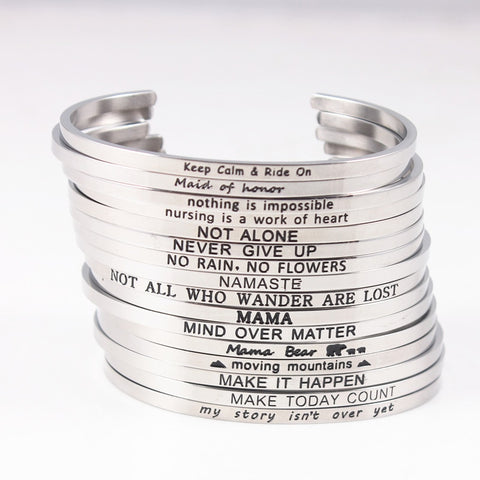 Bangles Engraved - Inspirational Quotes