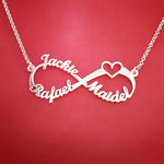 BERNIE NECKLACE - Infinity Personalized Name Necklace (Upto 4 names)
