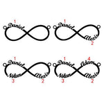 BERNIE NECKLACE - Infinity Personalized Name Necklace (Upto 4 names)