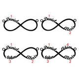 BERNIE NECKLACE - Infinity Personalized Name Necklace (Upto 4 names)