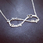 BERNIE NECKLACE - Infinity Personalized Name Necklace (Upto 4 names)