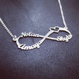 BERNIE NECKLACE - Infinity Personalized Name Necklace (Upto 4 names)